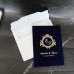 Invitation Card With Dark Blue Velvet Holder Gold Mirror Acrylic